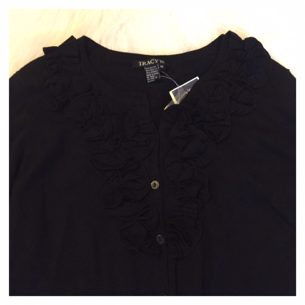NWT✨Black Ruffle Cardigan - Picture 6 of 6